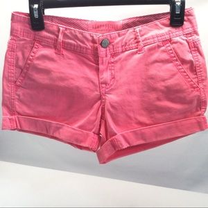 AEROPOSTALE WOMEN’S MIDI TWILL SHORTS  COLOR: PINK SIZE: 0